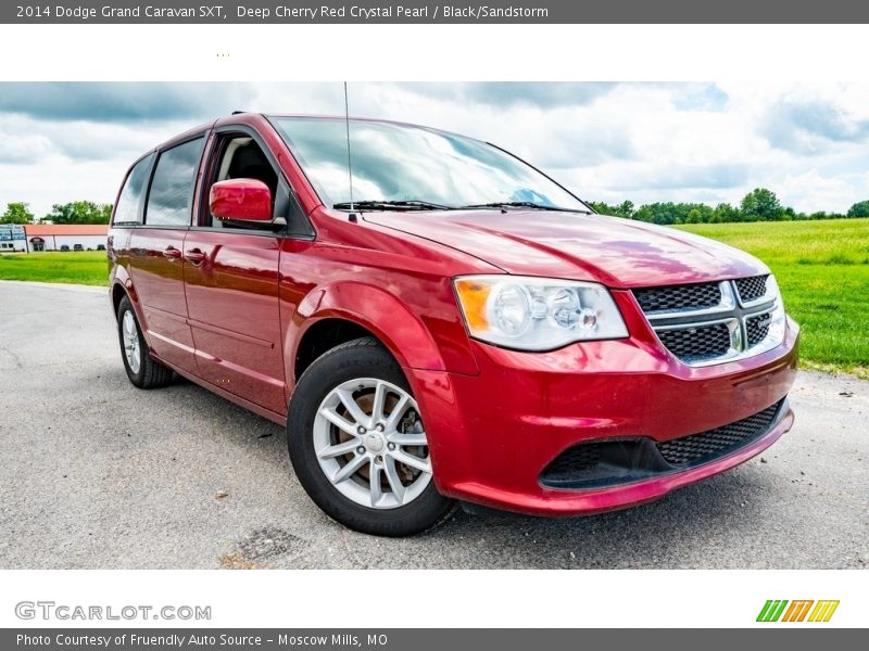 Deep Cherry Red Crystal Pearl / Black/Sandstorm 2014 Dodge Grand Caravan SXT