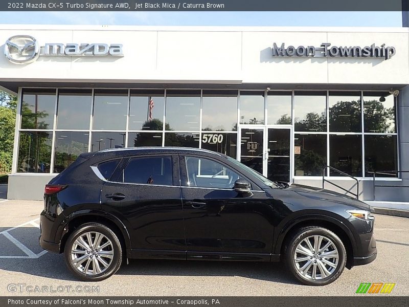 Jet Black Mica / Caturra Brown 2022 Mazda CX-5 Turbo Signature AWD
