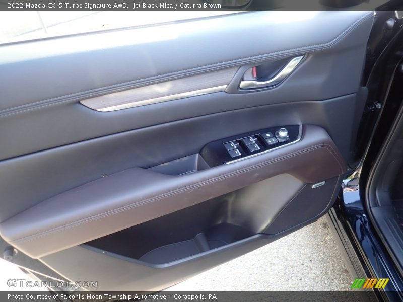 Jet Black Mica / Caturra Brown 2022 Mazda CX-5 Turbo Signature AWD