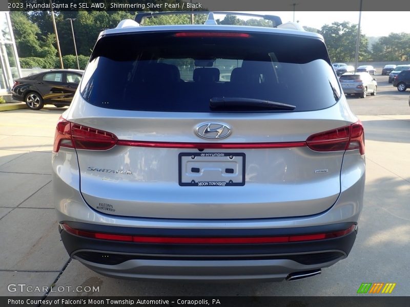 Shimmering Silver Pearl / Black 2023 Hyundai Santa Fe SEL AWD