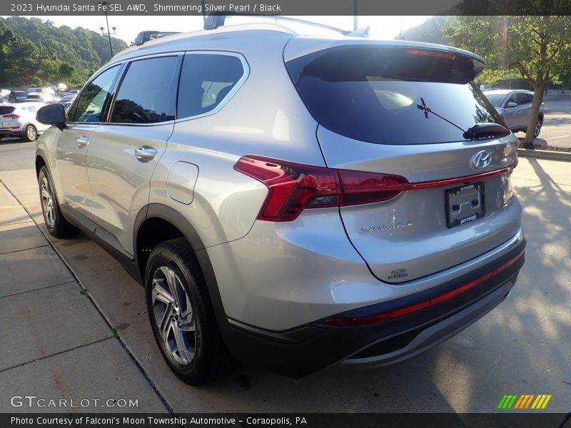 Shimmering Silver Pearl / Black 2023 Hyundai Santa Fe SEL AWD