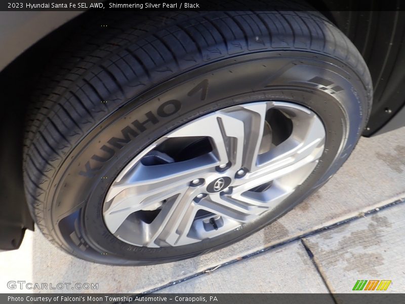 Shimmering Silver Pearl / Black 2023 Hyundai Santa Fe SEL AWD