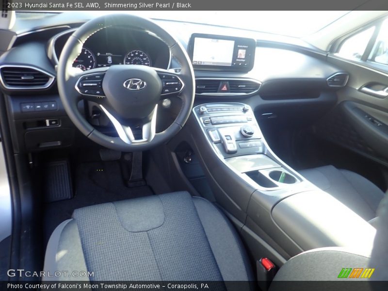 Shimmering Silver Pearl / Black 2023 Hyundai Santa Fe SEL AWD