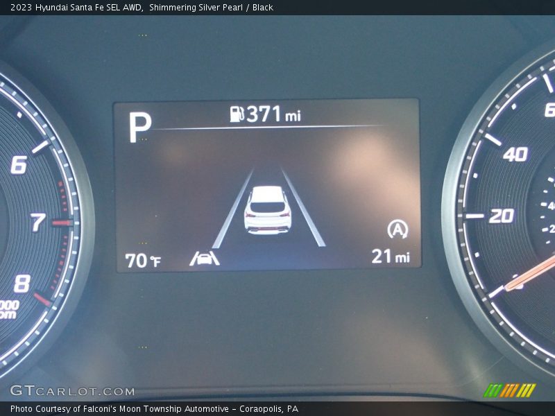 Shimmering Silver Pearl / Black 2023 Hyundai Santa Fe SEL AWD