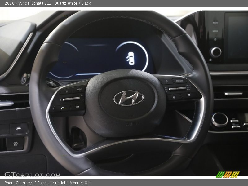 Quartz White / Black 2020 Hyundai Sonata SEL