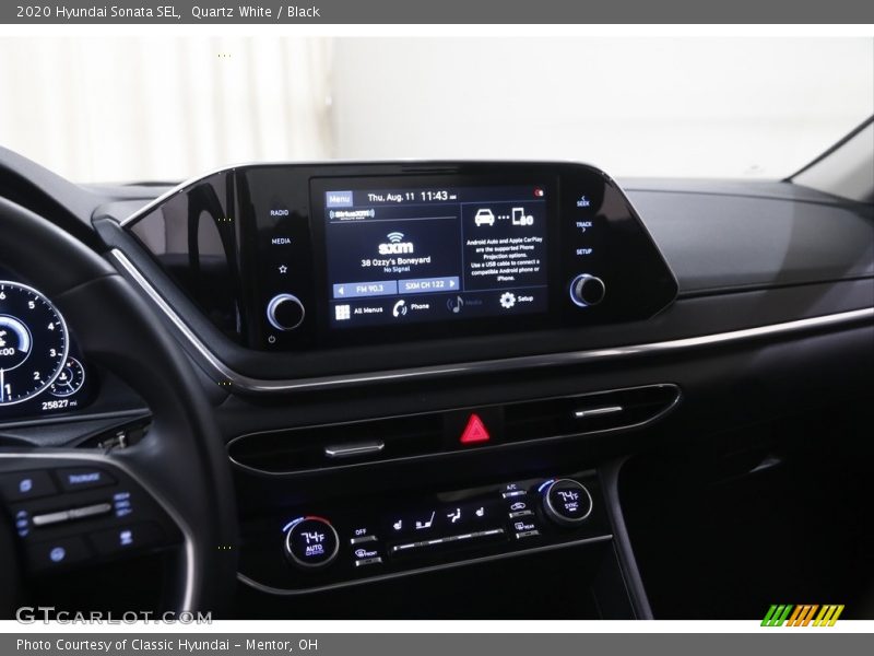Quartz White / Black 2020 Hyundai Sonata SEL
