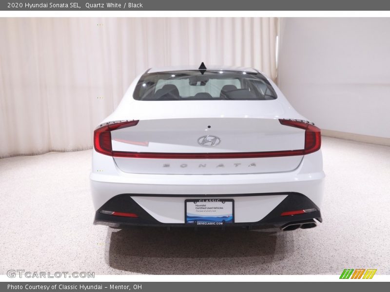 Quartz White / Black 2020 Hyundai Sonata SEL
