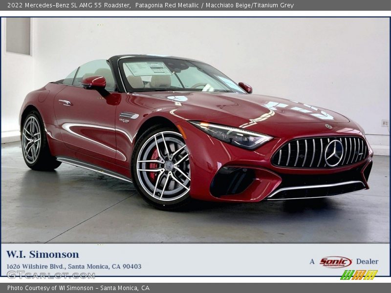 Patagonia Red Metallic / Macchiato Beige/Titanium Grey 2022 Mercedes-Benz SL AMG 55 Roadster