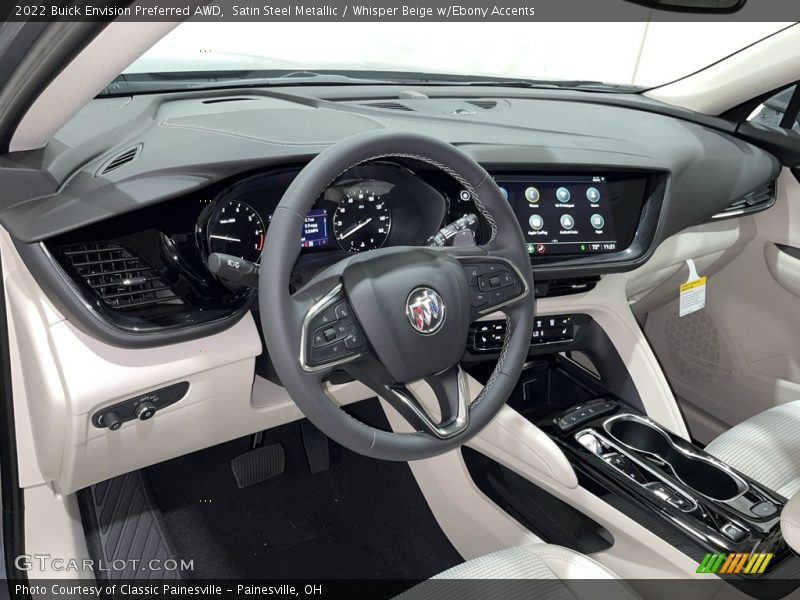 Satin Steel Metallic / Whisper Beige w/Ebony Accents 2022 Buick Envision Preferred AWD