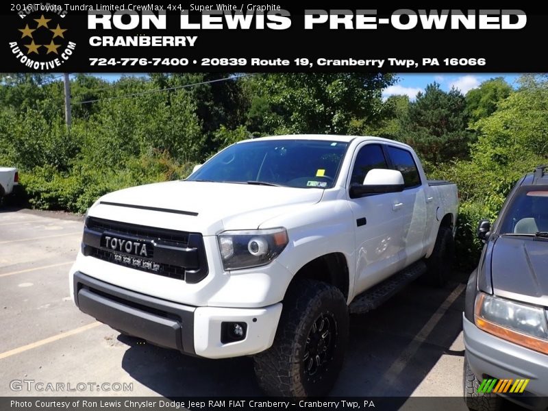 Super White / Graphite 2016 Toyota Tundra Limited CrewMax 4x4