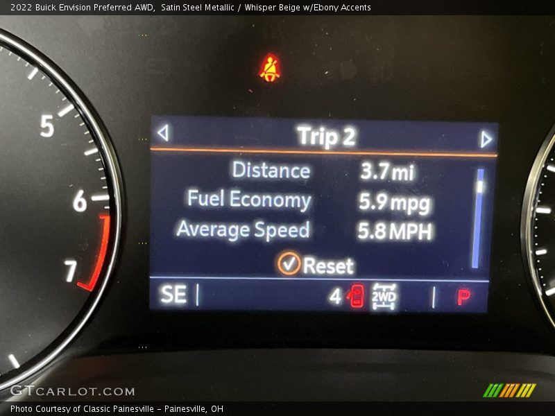 Satin Steel Metallic / Whisper Beige w/Ebony Accents 2022 Buick Envision Preferred AWD