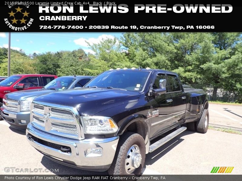 Black / Black 2015 Ram 3500 Laramie Limited Crew Cab 4x4