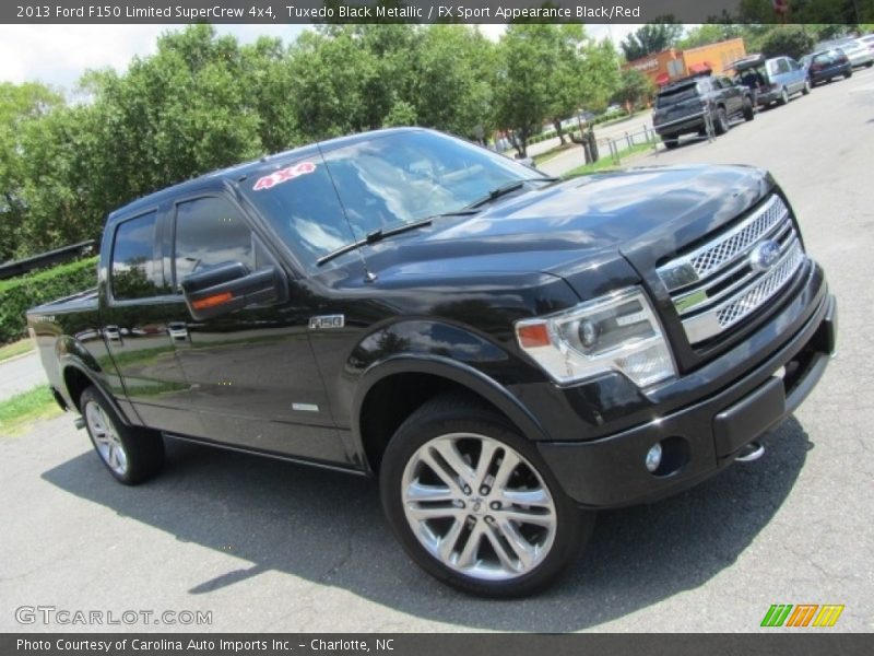 Tuxedo Black Metallic / FX Sport Appearance Black/Red 2013 Ford F150 Limited SuperCrew 4x4