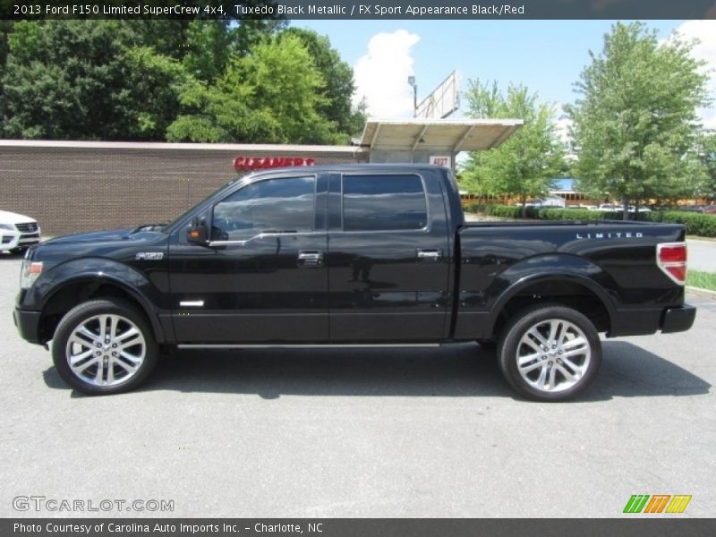 Tuxedo Black Metallic / FX Sport Appearance Black/Red 2013 Ford F150 Limited SuperCrew 4x4