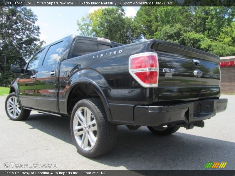 Tuxedo Black Metallic / FX Sport Appearance Black/Red 2013 Ford F150 Limited SuperCrew 4x4