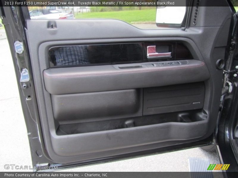 Tuxedo Black Metallic / FX Sport Appearance Black/Red 2013 Ford F150 Limited SuperCrew 4x4