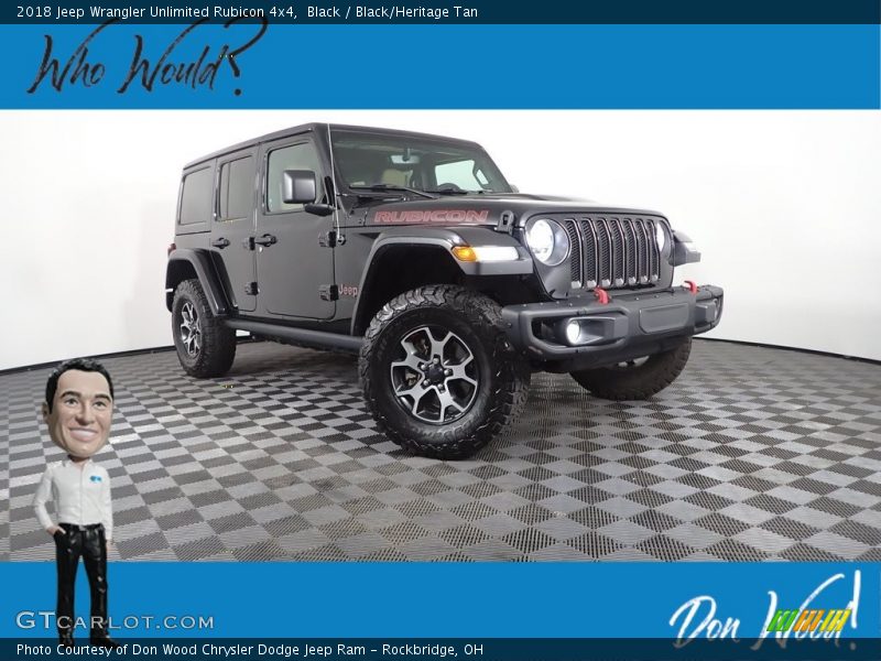 Black / Black/Heritage Tan 2018 Jeep Wrangler Unlimited Rubicon 4x4