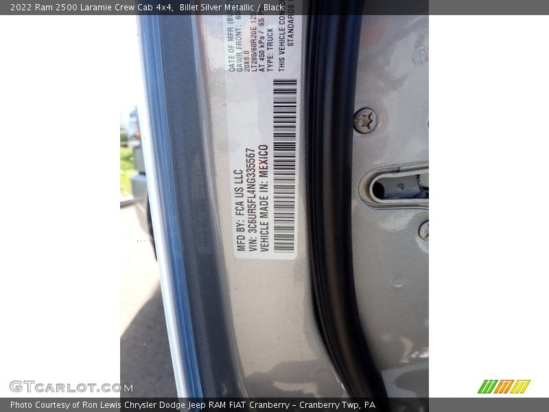 Billet Silver Metallic / Black 2022 Ram 2500 Laramie Crew Cab 4x4