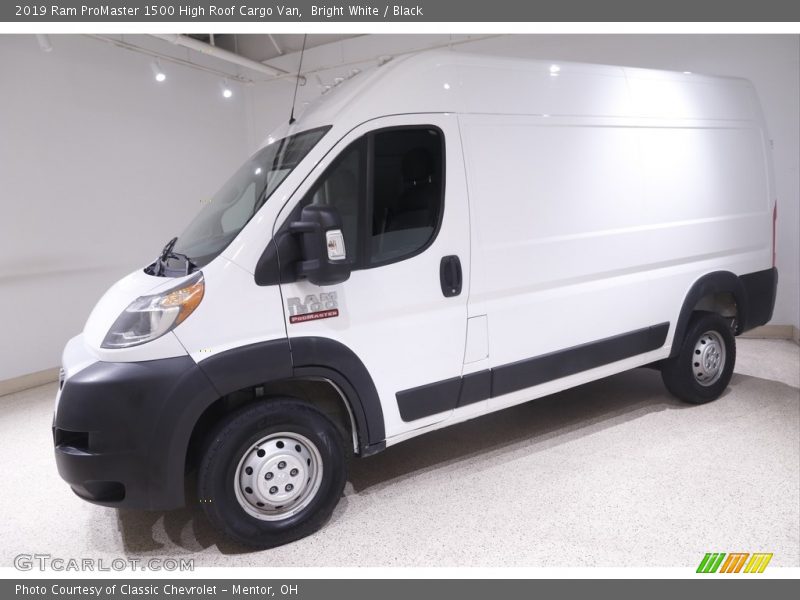 Bright White / Black 2019 Ram ProMaster 1500 High Roof Cargo Van