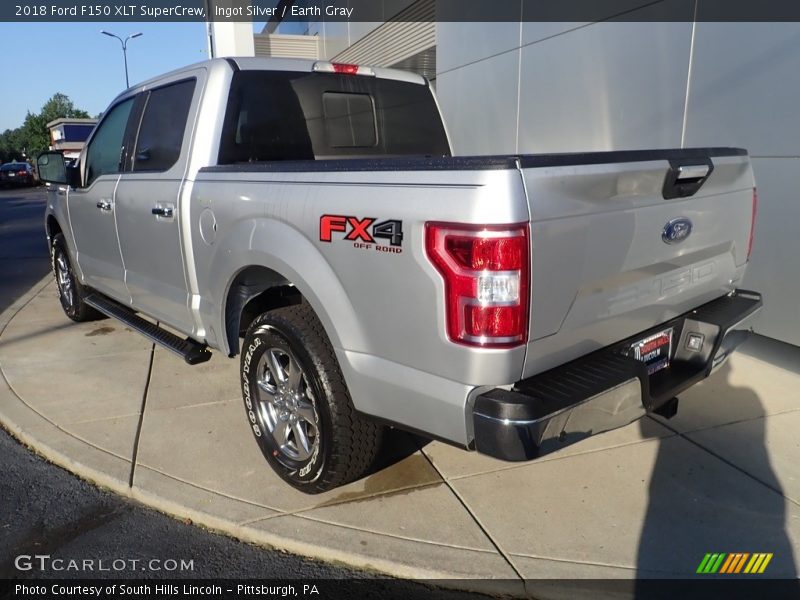 Ingot Silver / Earth Gray 2018 Ford F150 XLT SuperCrew