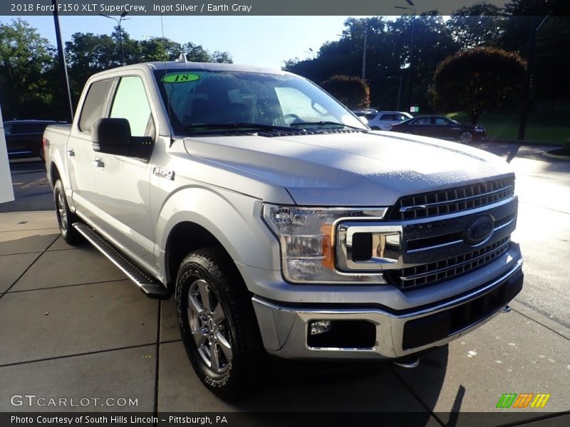 Ingot Silver / Earth Gray 2018 Ford F150 XLT SuperCrew