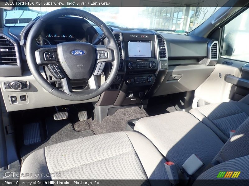 Ingot Silver / Earth Gray 2018 Ford F150 XLT SuperCrew