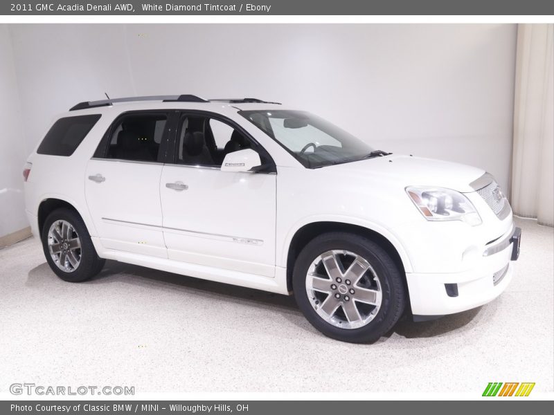 White Diamond Tintcoat / Ebony 2011 GMC Acadia Denali AWD