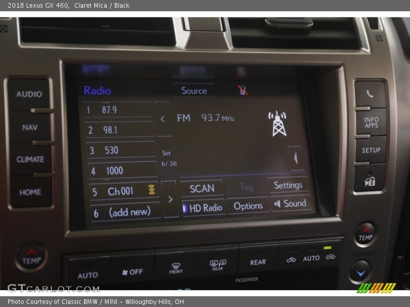 Claret Mica / Black 2018 Lexus GX 460