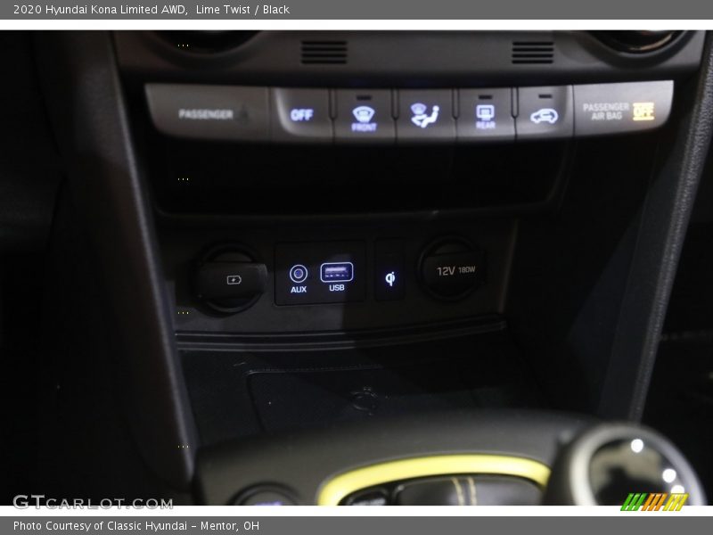 Lime Twist / Black 2020 Hyundai Kona Limited AWD