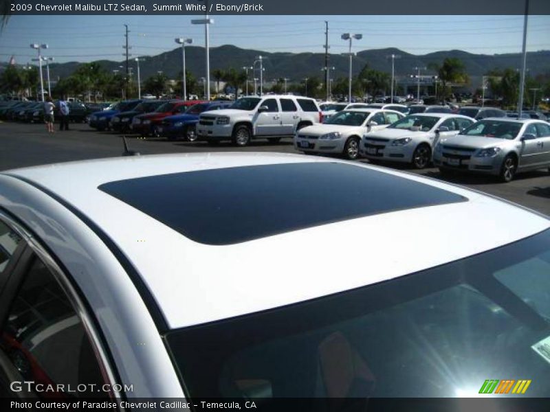 Summit White / Ebony/Brick 2009 Chevrolet Malibu LTZ Sedan