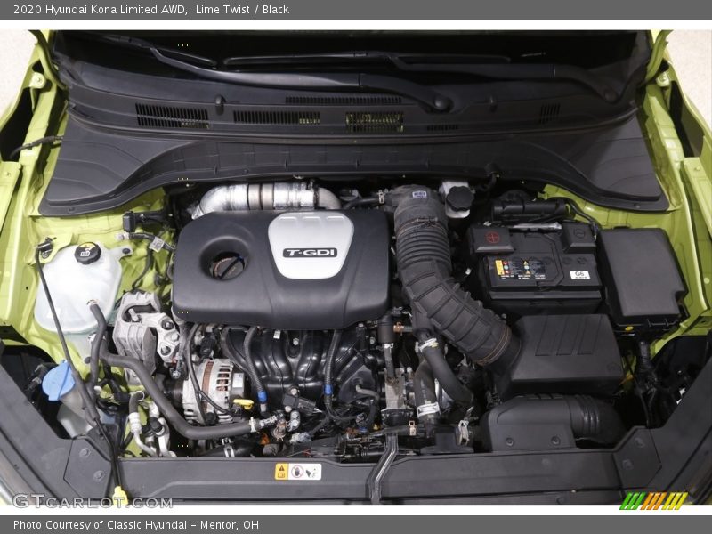  2020 Kona Limited AWD Engine - 1.6 Liter Turbocharged DOHC 16-Valve 4 Cylinder