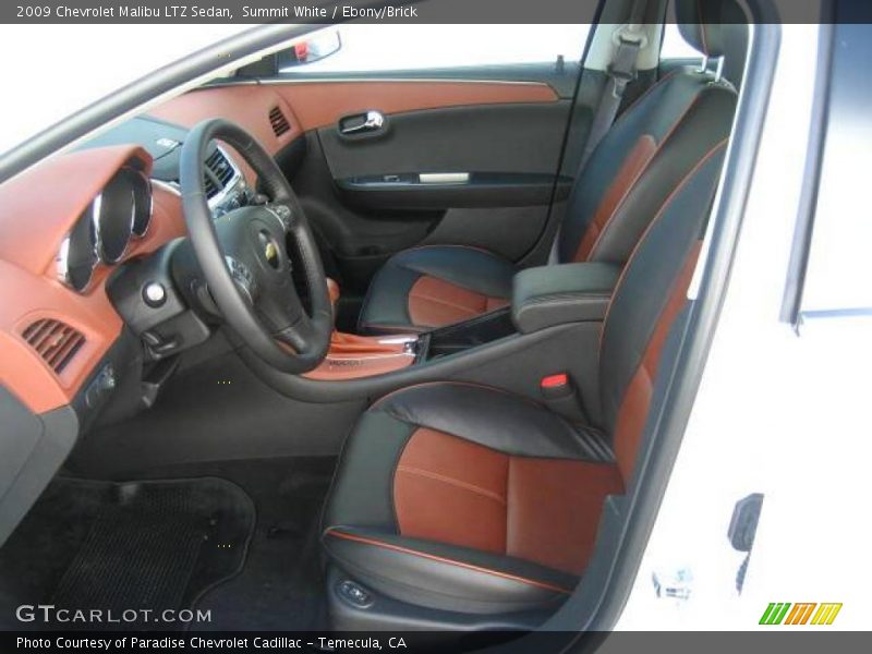 Summit White / Ebony/Brick 2009 Chevrolet Malibu LTZ Sedan