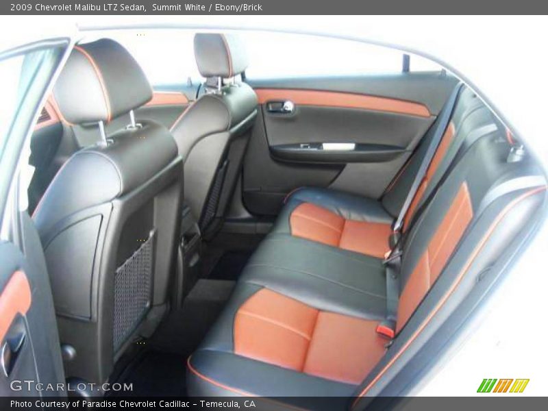 Summit White / Ebony/Brick 2009 Chevrolet Malibu LTZ Sedan