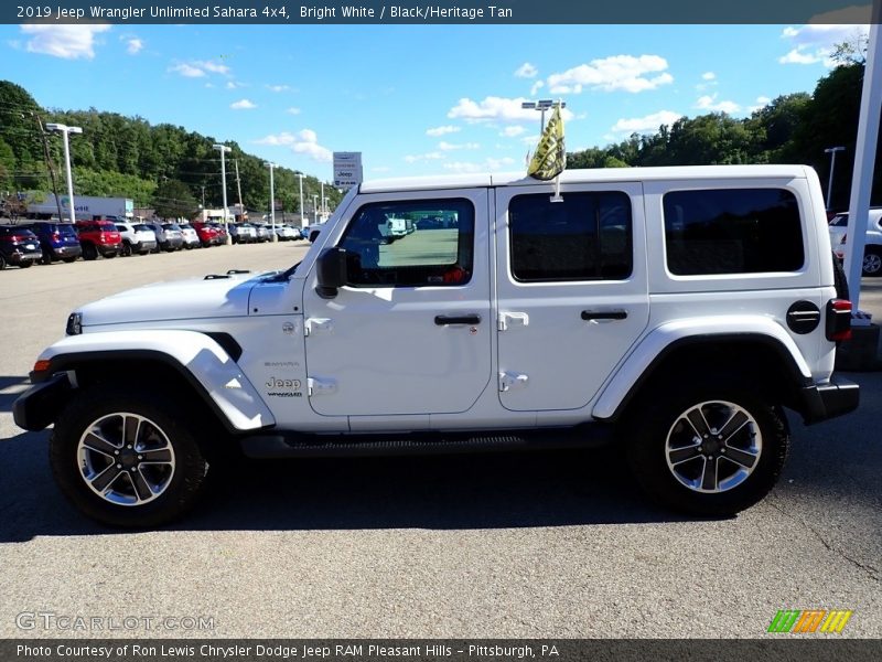 Bright White / Black/Heritage Tan 2019 Jeep Wrangler Unlimited Sahara 4x4