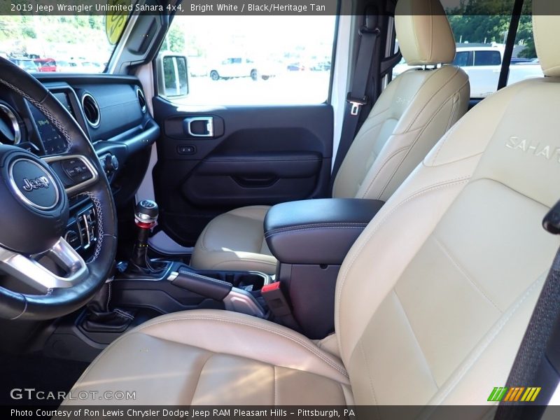 Bright White / Black/Heritage Tan 2019 Jeep Wrangler Unlimited Sahara 4x4