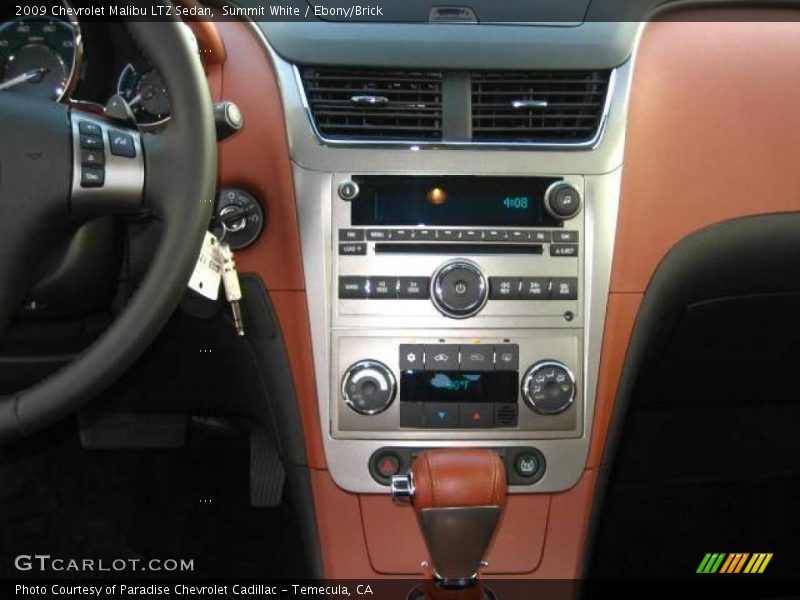 Summit White / Ebony/Brick 2009 Chevrolet Malibu LTZ Sedan
