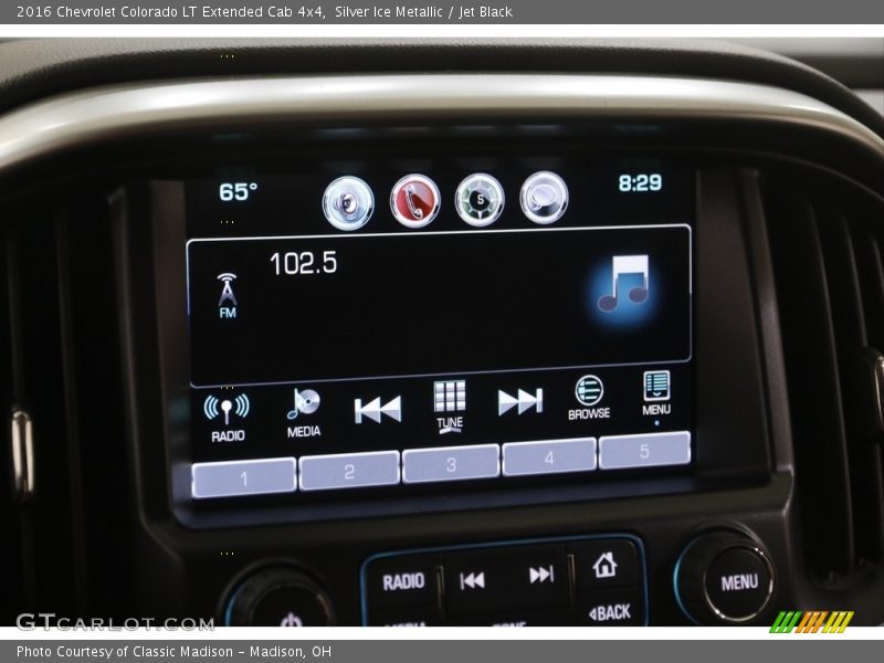 Silver Ice Metallic / Jet Black 2016 Chevrolet Colorado LT Extended Cab 4x4