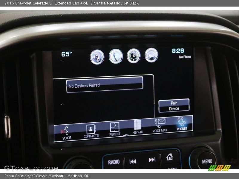 Silver Ice Metallic / Jet Black 2016 Chevrolet Colorado LT Extended Cab 4x4