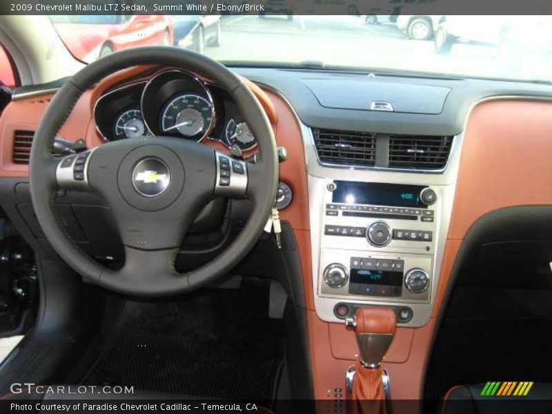 Summit White / Ebony/Brick 2009 Chevrolet Malibu LTZ Sedan
