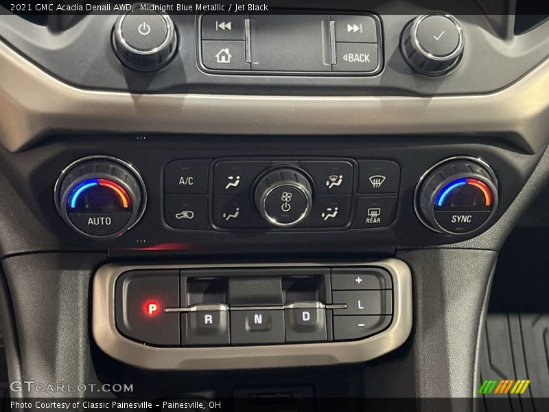 Controls of 2021 Acadia Denali AWD