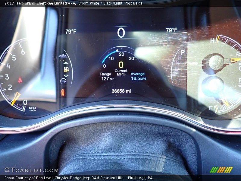 Bright White / Black/Light Frost Beige 2017 Jeep Grand Cherokee Limited 4x4