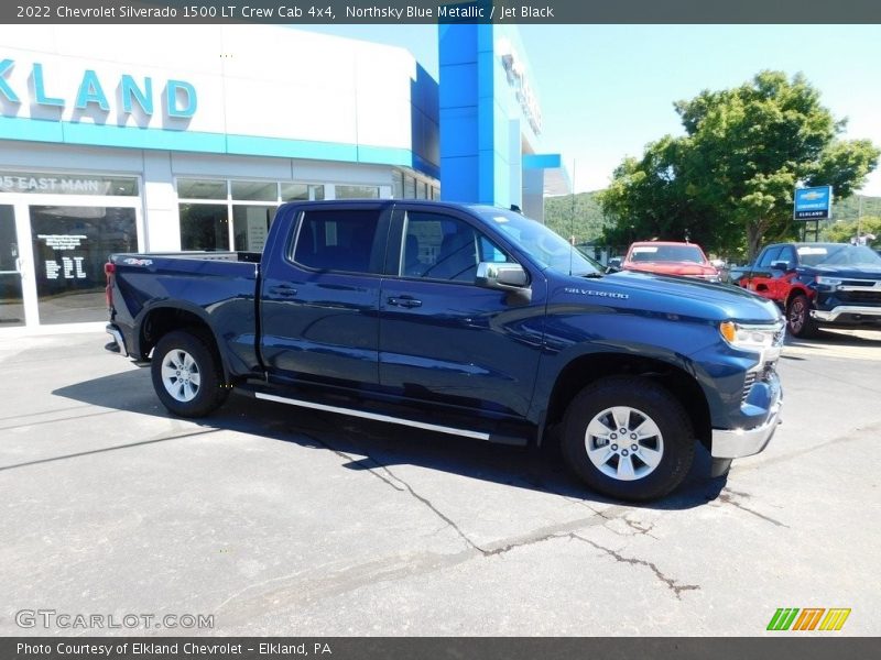 Northsky Blue Metallic / Jet Black 2022 Chevrolet Silverado 1500 LT Crew Cab 4x4