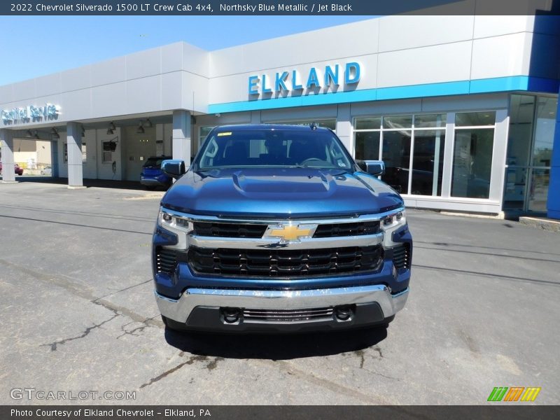 Northsky Blue Metallic / Jet Black 2022 Chevrolet Silverado 1500 LT Crew Cab 4x4