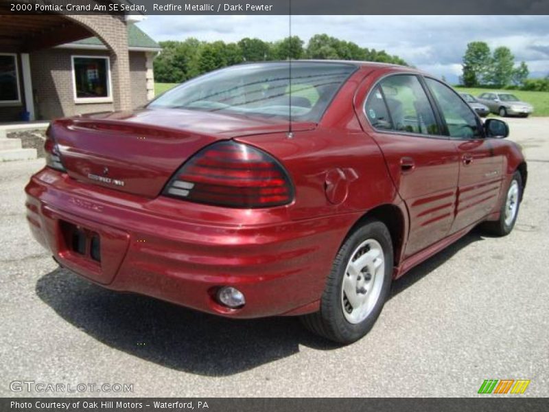 Redfire Metallic / Dark Pewter 2000 Pontiac Grand Am SE Sedan