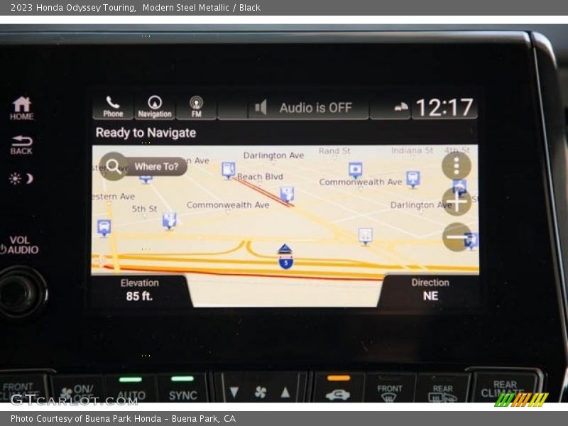 Navigation of 2023 Odyssey Touring