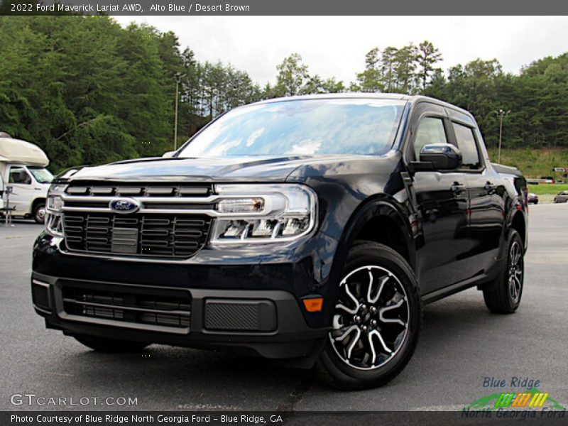 Alto Blue / Desert Brown 2022 Ford Maverick Lariat AWD