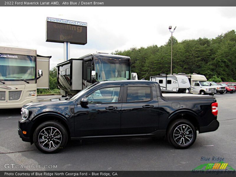Alto Blue / Desert Brown 2022 Ford Maverick Lariat AWD