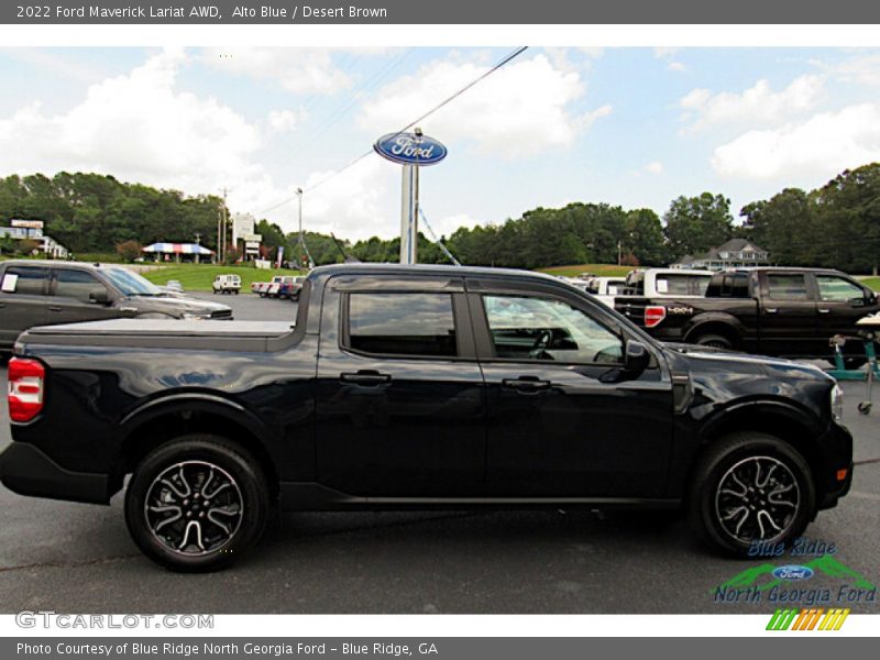 Alto Blue / Desert Brown 2022 Ford Maverick Lariat AWD