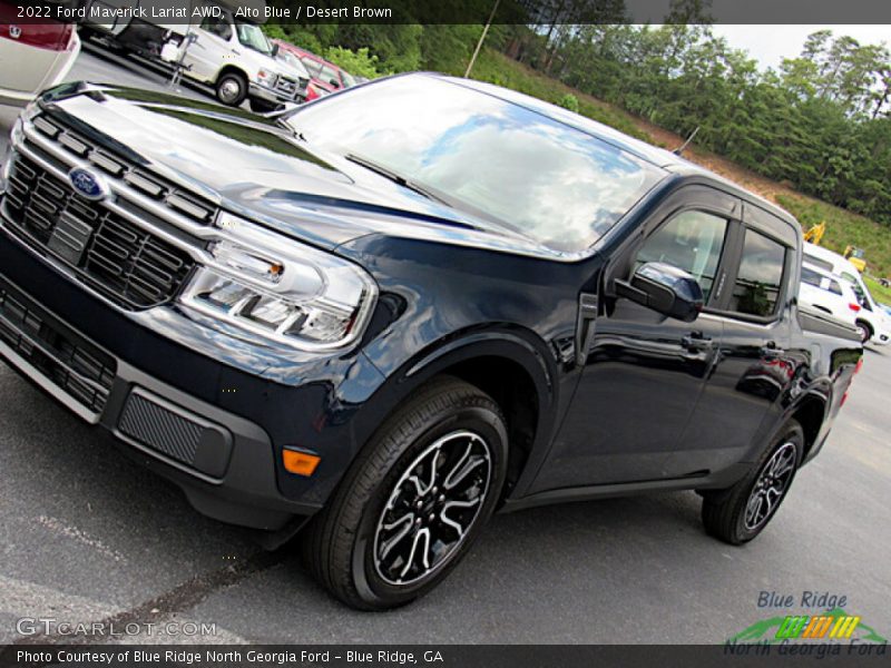 Alto Blue / Desert Brown 2022 Ford Maverick Lariat AWD