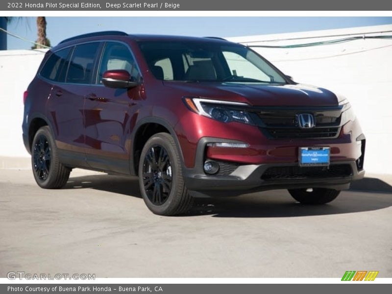 Deep Scarlet Pearl / Beige 2022 Honda Pilot Special Edition